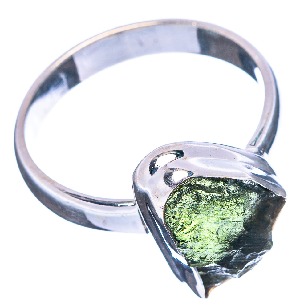 Rare Moldavite Ring Size 6.25 (.925 Sterling Silver)