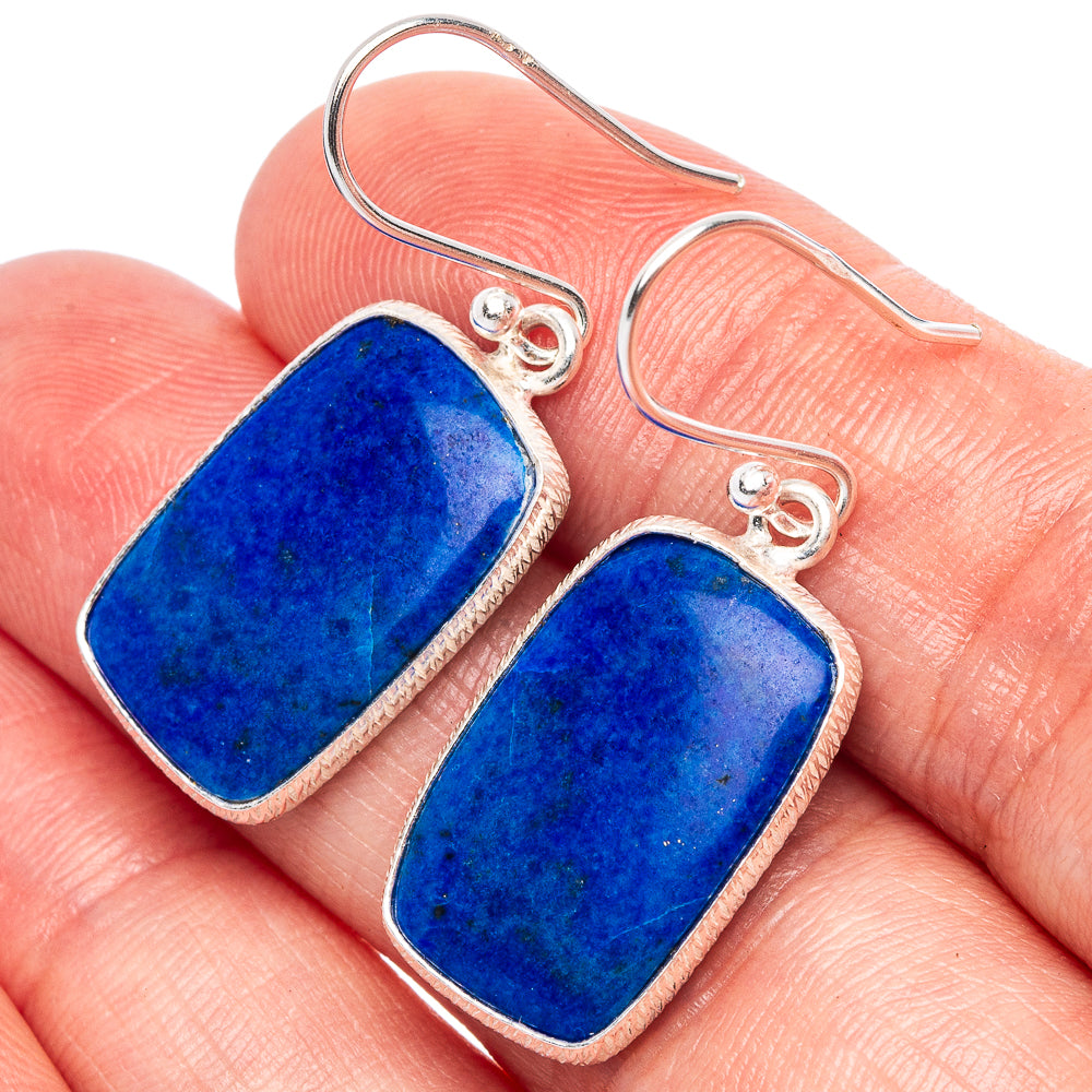 Lapis Lazuli Earrings 1 3/8" (925 Sterling Silver) E1708