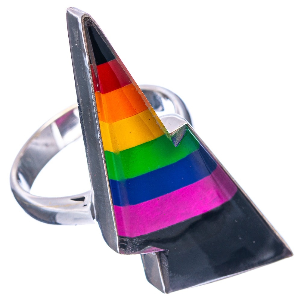 Premium Rainbow Bolt Ring Size 6.75 (.925 Sterling Silver)