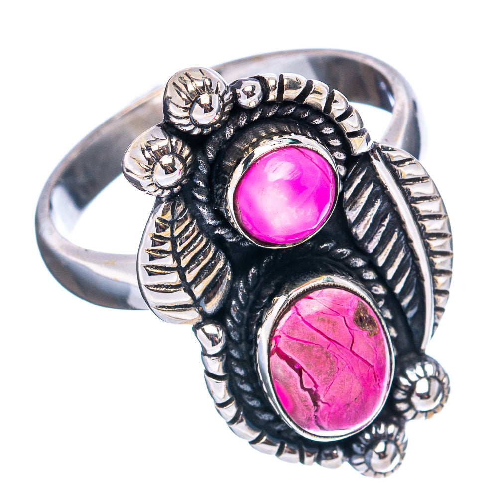 Native Style Cotton Candy Turquoise Ring Size 7 (.925 Sterling Silver)