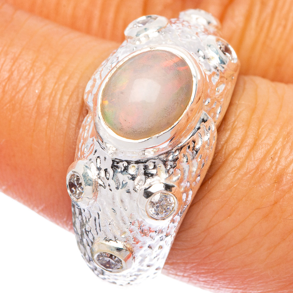 Rare Ethiopian Opal Ring Size 7.75 (925 Sterling Silver) R146041