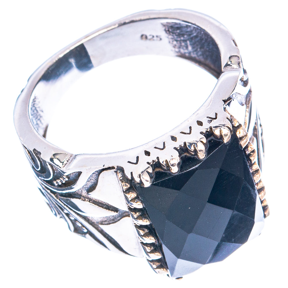Black Onyx Ring Size 7.5 (.925 Sterling Silver)