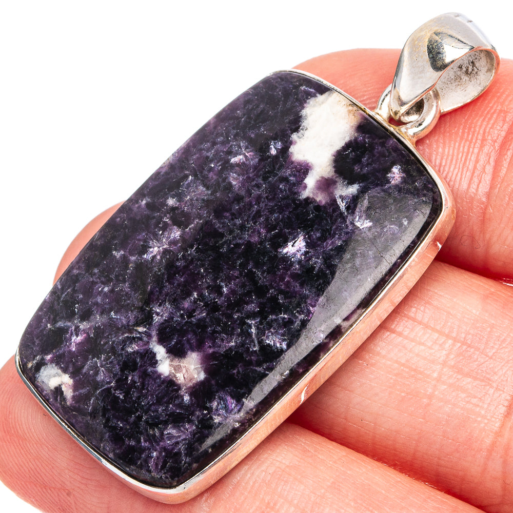 Lepidolite Pendant 1 5/8" (925 Sterling Silver) P43344