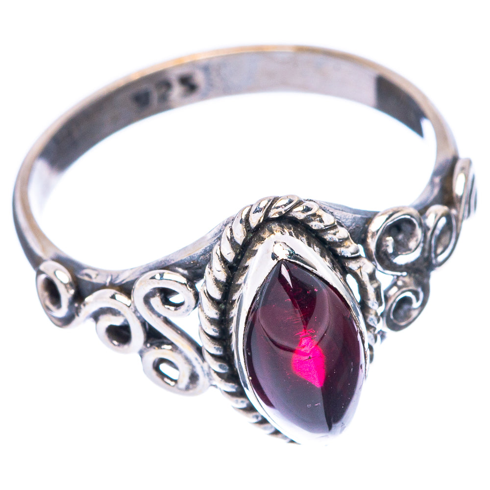 Garnet Dainty Ring Size 7 (925 Sterling Silver) R5794
