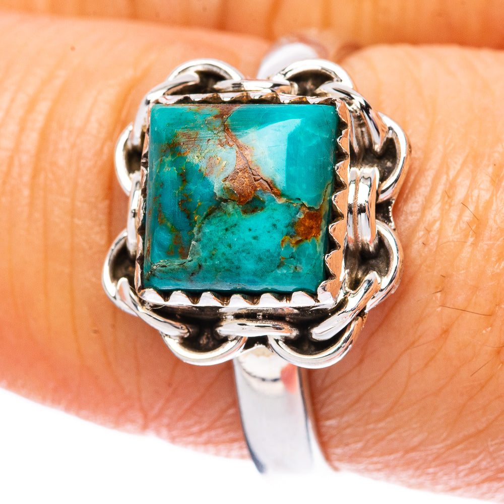 Rare Kingman Turquoise 925 Sterling Silver Ring Size 7.75 (925 Sterling Silver) R3832