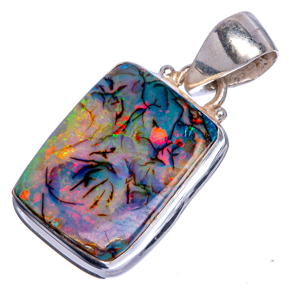 Rare Sterling Opal Pendant 1 1/8" (925 Sterling Silver) P40668