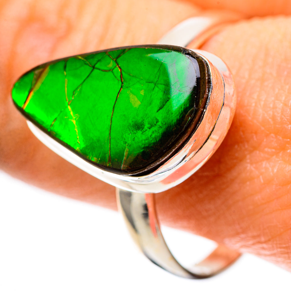 Canadian Ammolite 925 Sterling Silver Ring Size 11.5 (925 Sterling Silver) RING139532