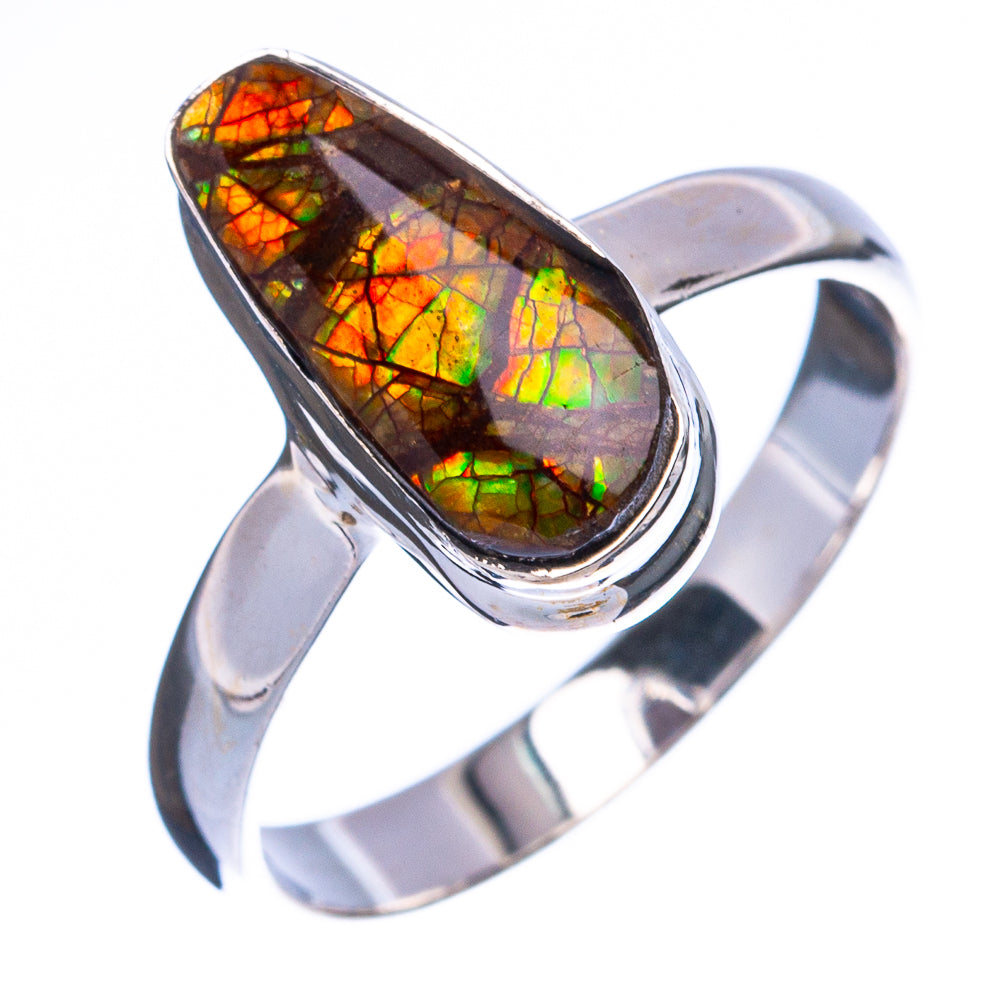 Rare Ammolite Ring Size 8.75 (925 Sterling Silver) R4879