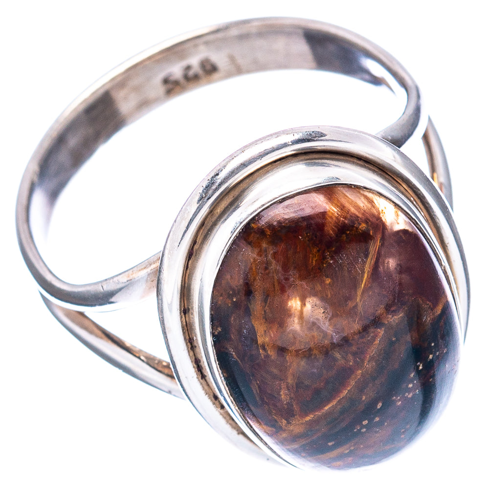 (Classic Series) Pietersite Ring Size 9 (.925 Sterling Silver)