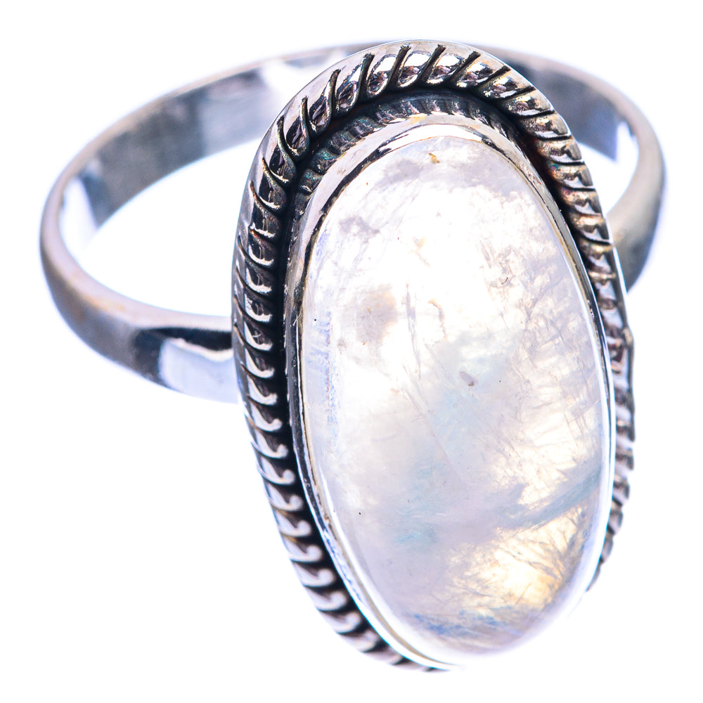 Rainbow Moonstone Ring Size 10 (925 Sterling Silver) R142296