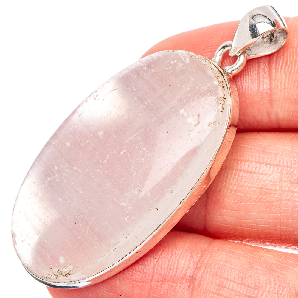 Selenite Pendant 1 7/8" (925 Sterling Silver) P43111