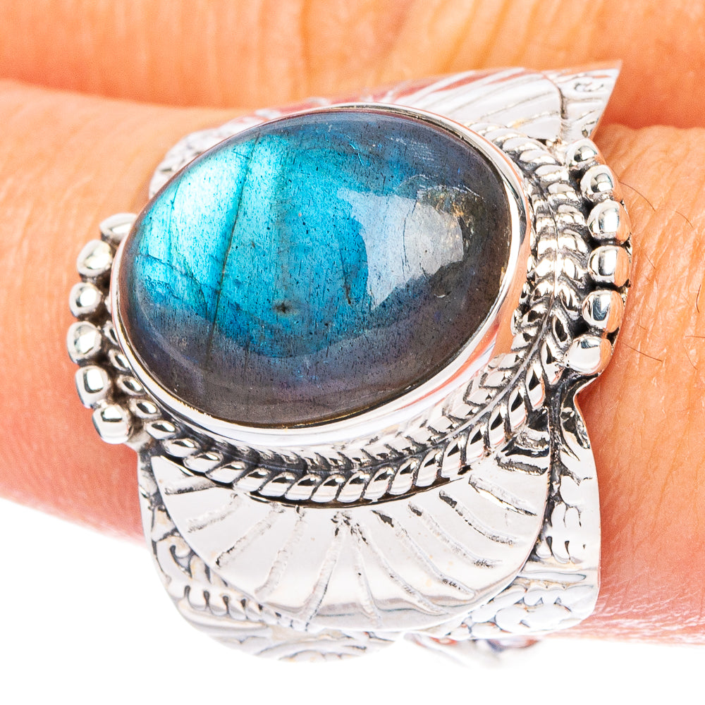 Labradorite 925 Sterling Silver Ring Size 8.75 (925 Sterling Silver) R6406