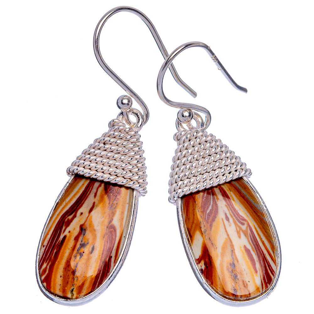 Mookaite Earrings 1 3/8" (925 Sterling Silver) E433205