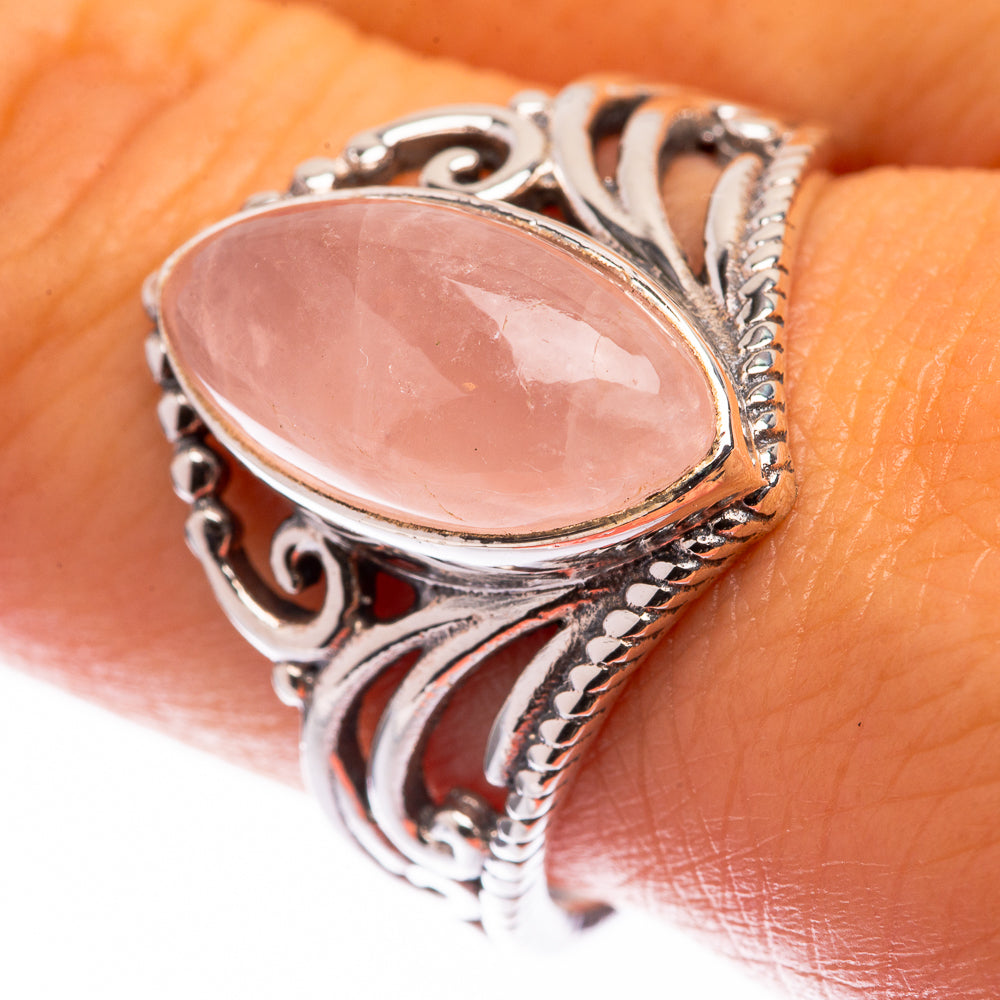 Rose Quartz Ring Size 10 (925 Sterling Silver) R141088