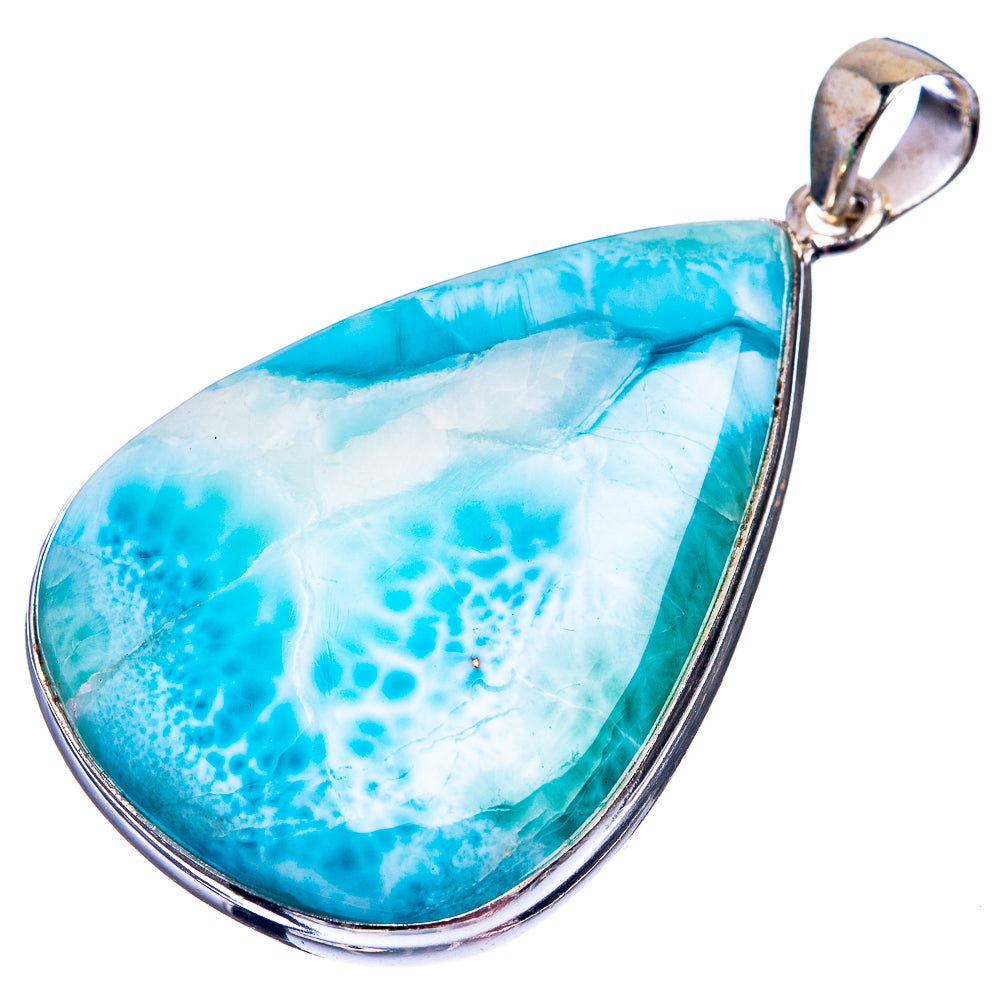 Larimar Pendant 2 1/8" (925 Sterling Silver) P38829