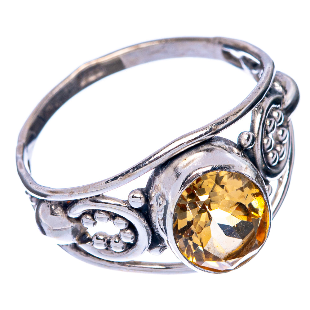 Faceted Citrine Dainty Ring Size 7 (925 Sterling Silver) R145774