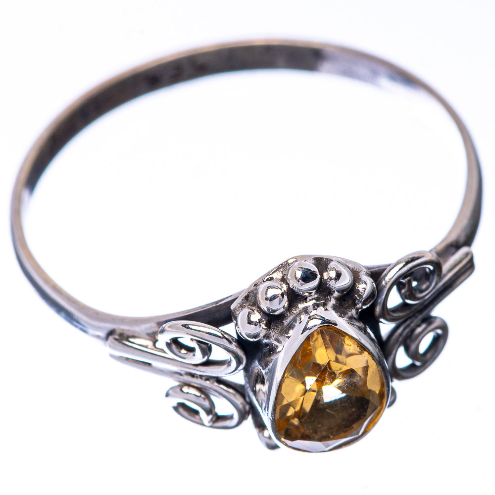 Faceted Citrine Dainty Ring Size 9 (925 Sterling Silver) R145215