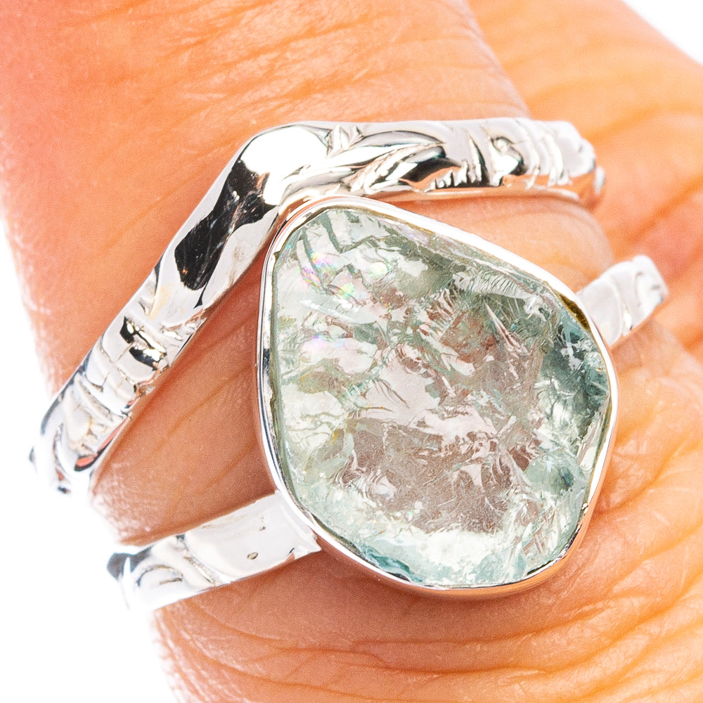 Premium Raw Aquamarine Ring Size 6.75 (925 Sterling Silver) R8087