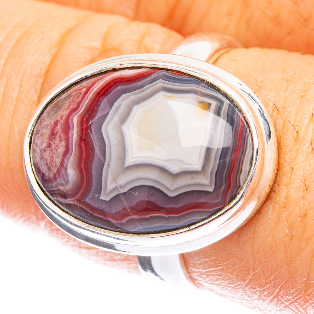 Botswana Agate Ring Size 8.25 (925 Sterling Silver) R142624