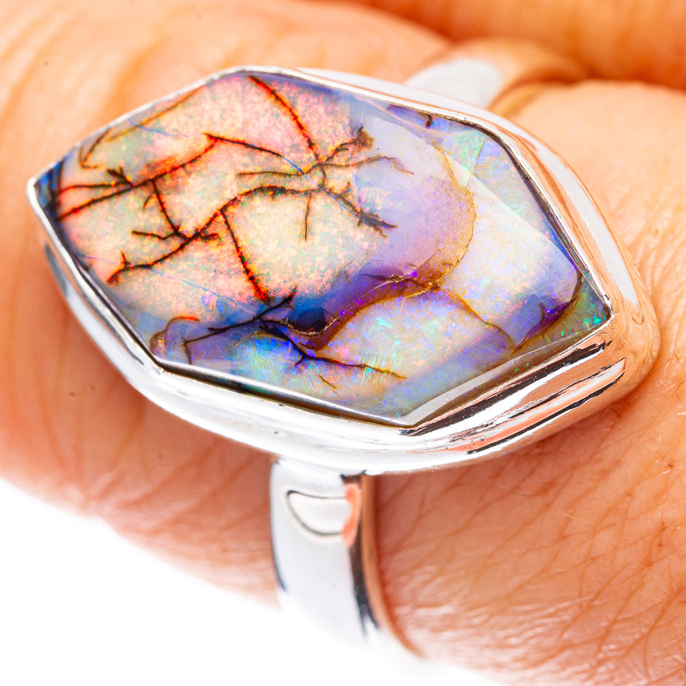 Rare Sterling Opal Ring Size 8.25 (925 Sterling Silver) R2188