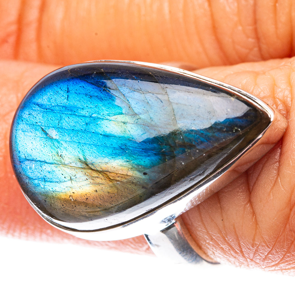 Labradorite Ring Size 6 (925 Sterling Silver) R4131