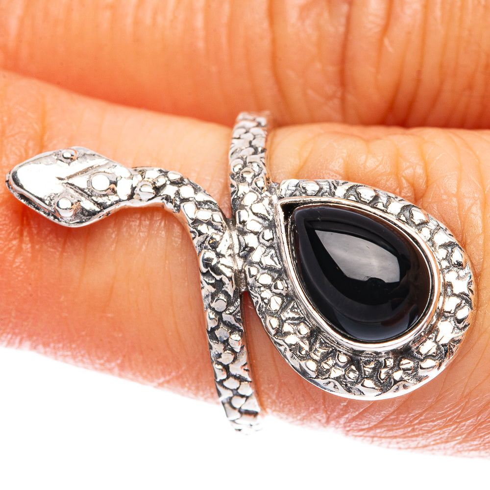 Value Black Onyx Ring Size 5.75 (925 Sterling Silver) R3238