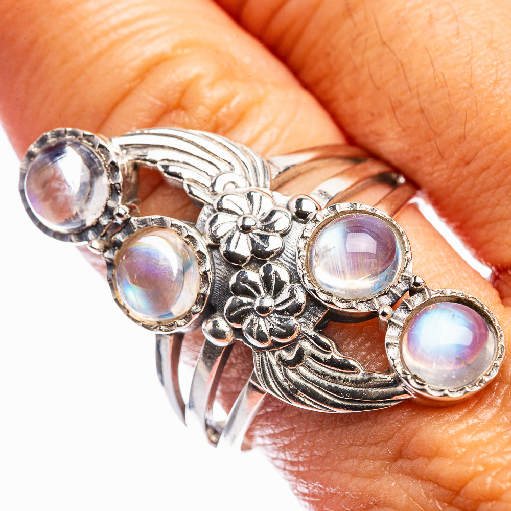 Rainbow Moonstone Ring Size 10.75 (925 Sterling Silver) R142239