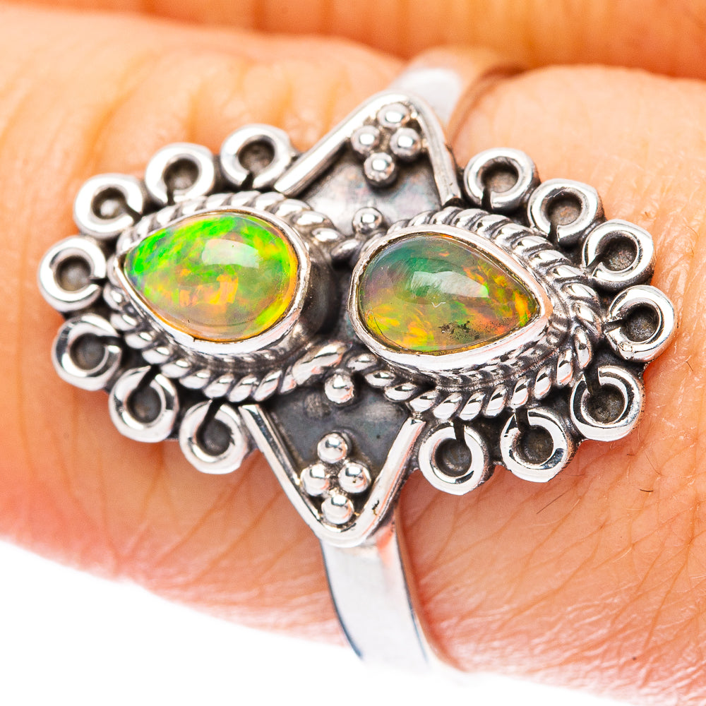 Rare Ethiopian Opal 925 Sterling Silver Ring Size 8.5 (925 Sterling Silver) R3881