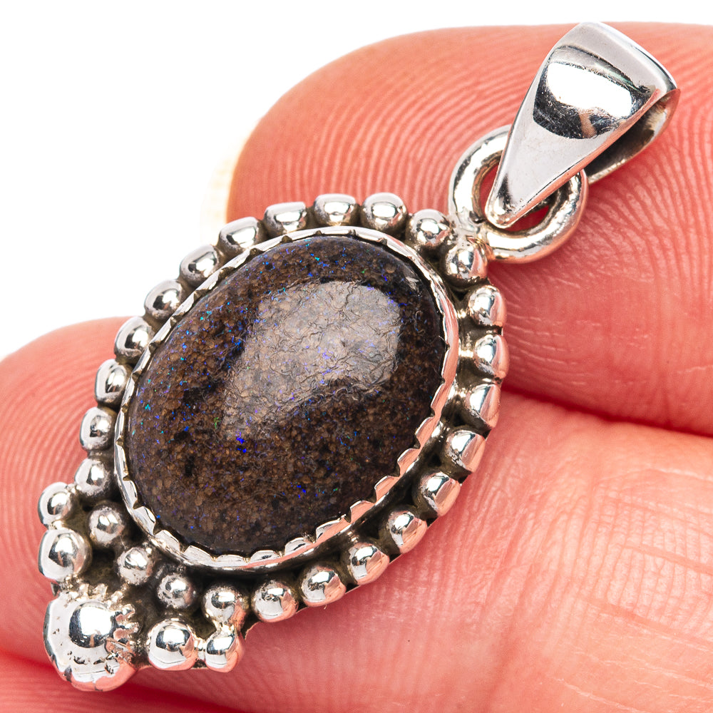 Rare Andamooka Opal Pendant 1 3/8" (925 Sterling Silver) P39958