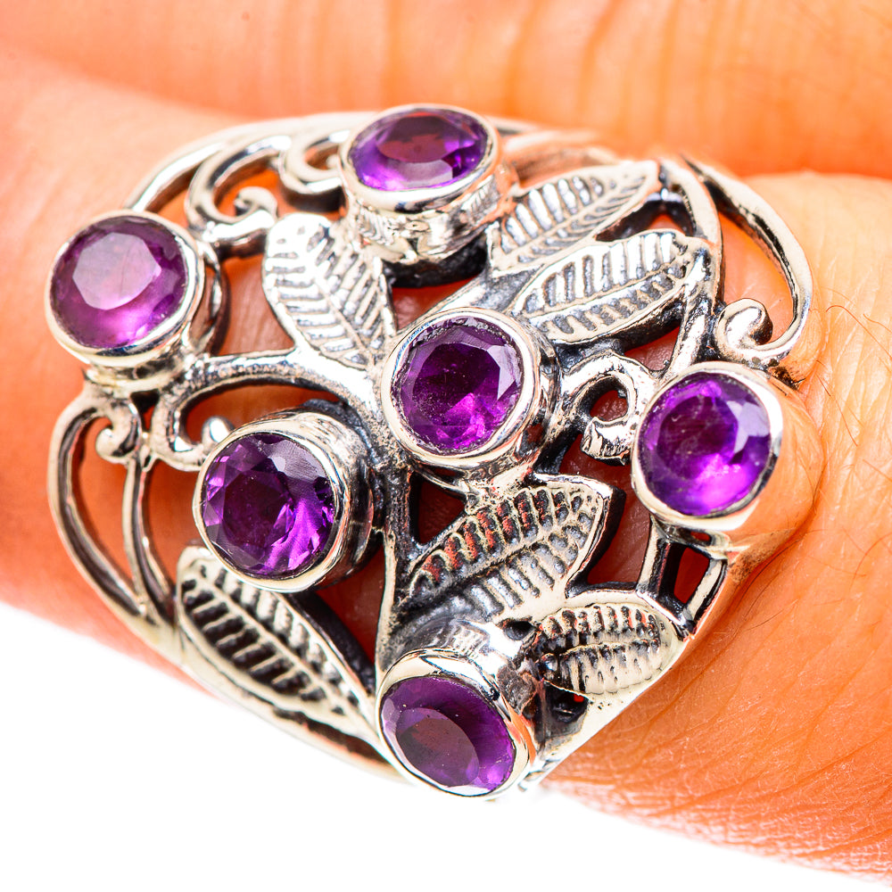 Faceted Amethyst Ring Size 7.5 (925 Sterling Silver) RING137839