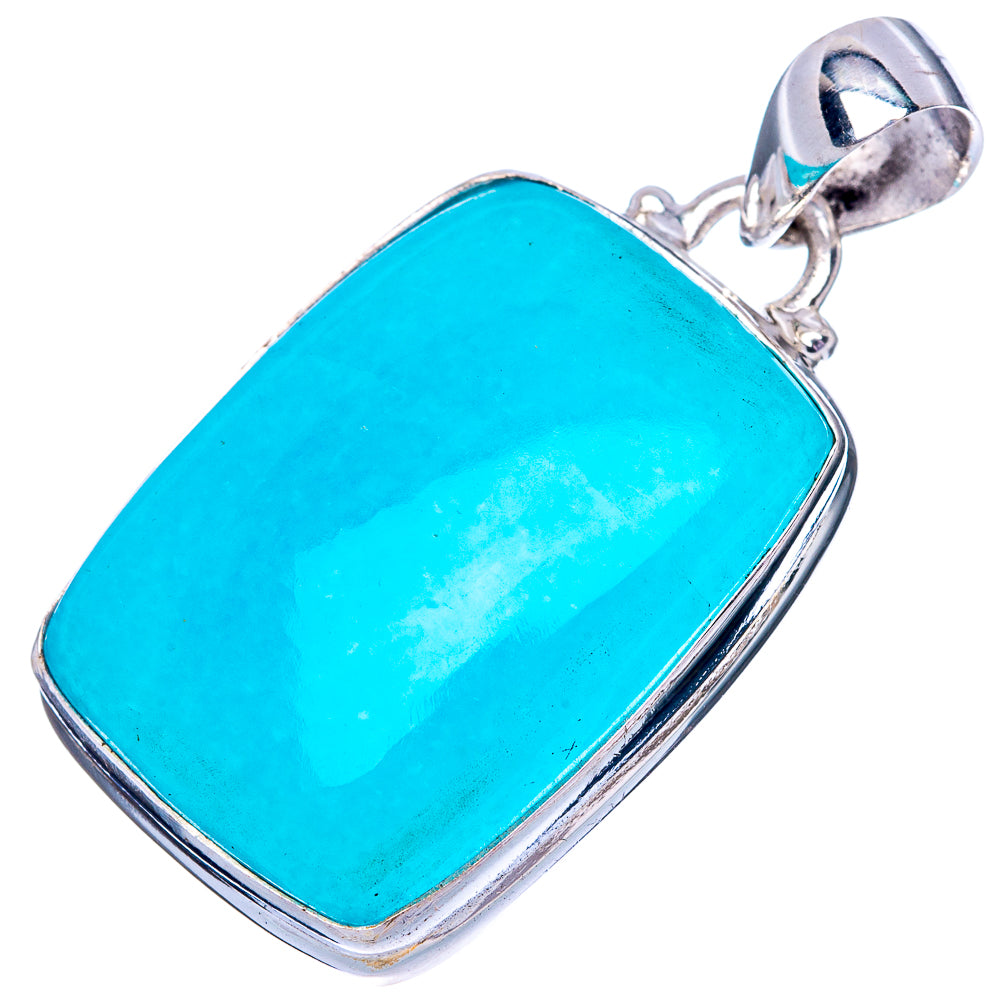 Rare Smithsonite 925 Sterling Silver Pendant 1 3/8" (925 Sterling Silver) P42597