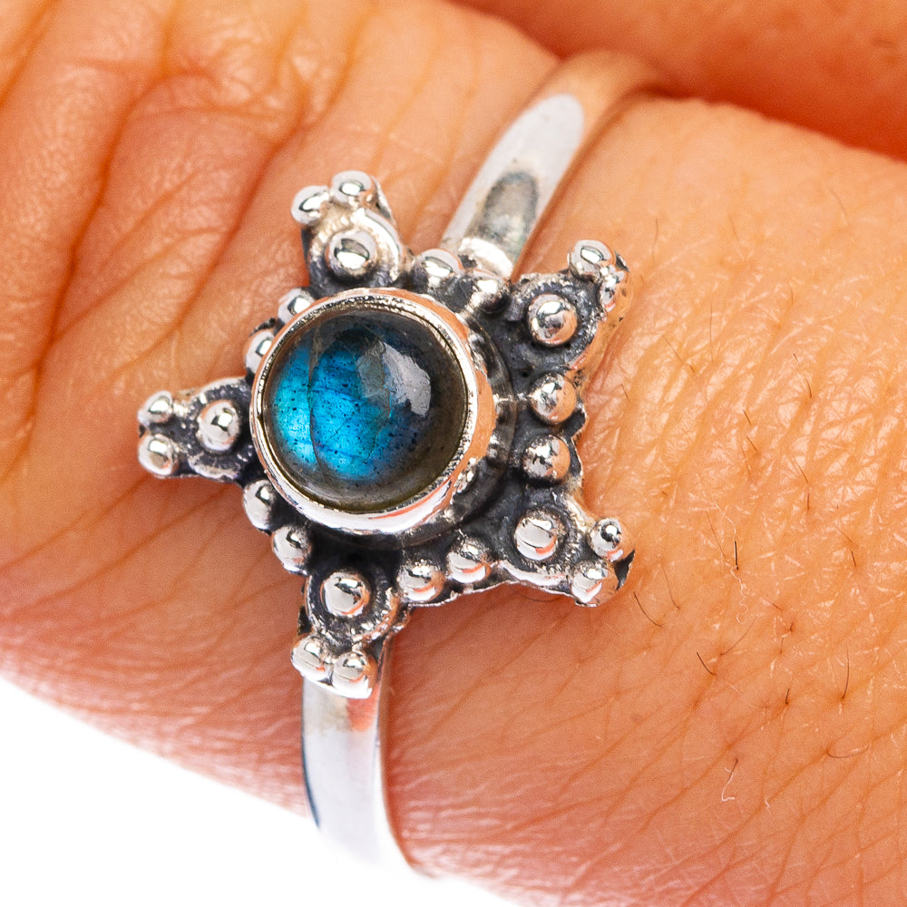 Labradorite Dainty Ring Size 9 (925 Sterling Silver) R145492