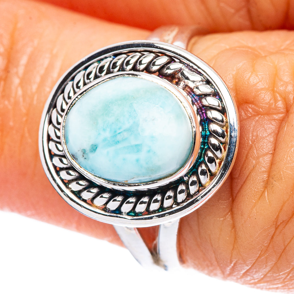 Larimar Ring Size 6 (925 Sterling Silver) R4498