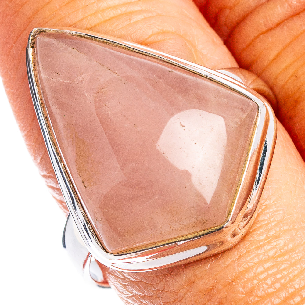 Rose Quartz Ring Size 9.5 (.925 Sterling Silver)