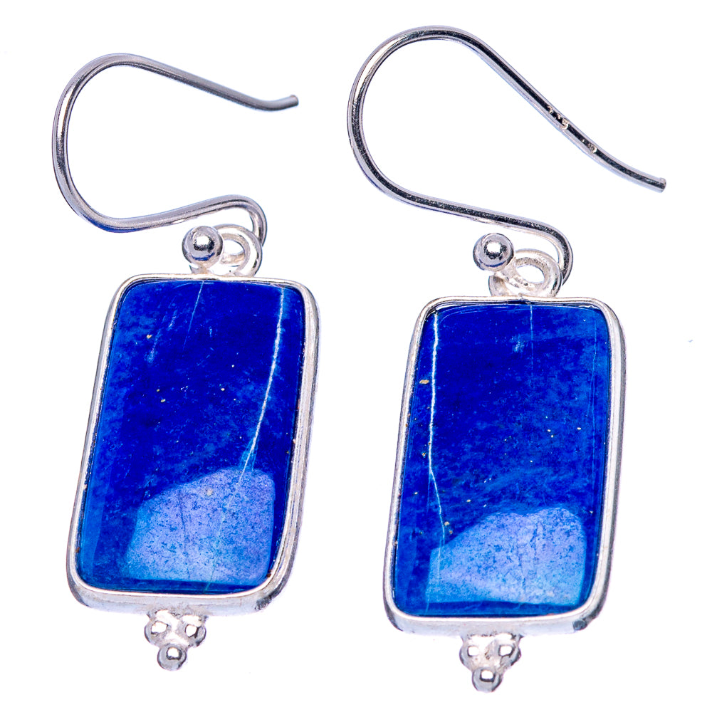 Lapis Lazuli Earrings 1 3/8" (925 Sterling Silver) E1679