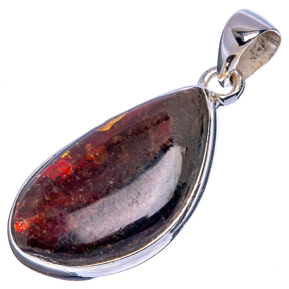 Rare Ammolite Pendant 1 3/8" (925 Sterling Silver) P41780