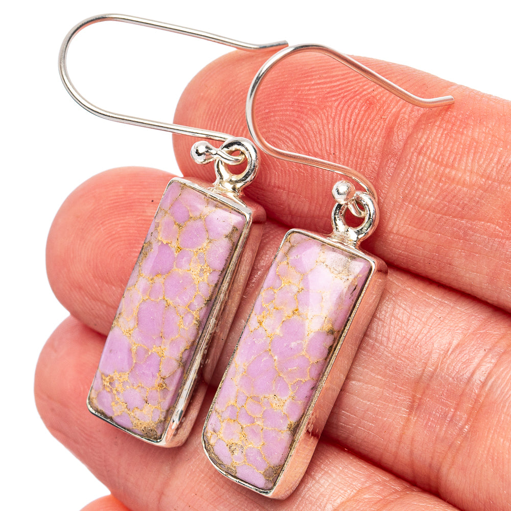 Phosphosiderite Earrings 1 5/8" (925 Sterling Silver) E2819