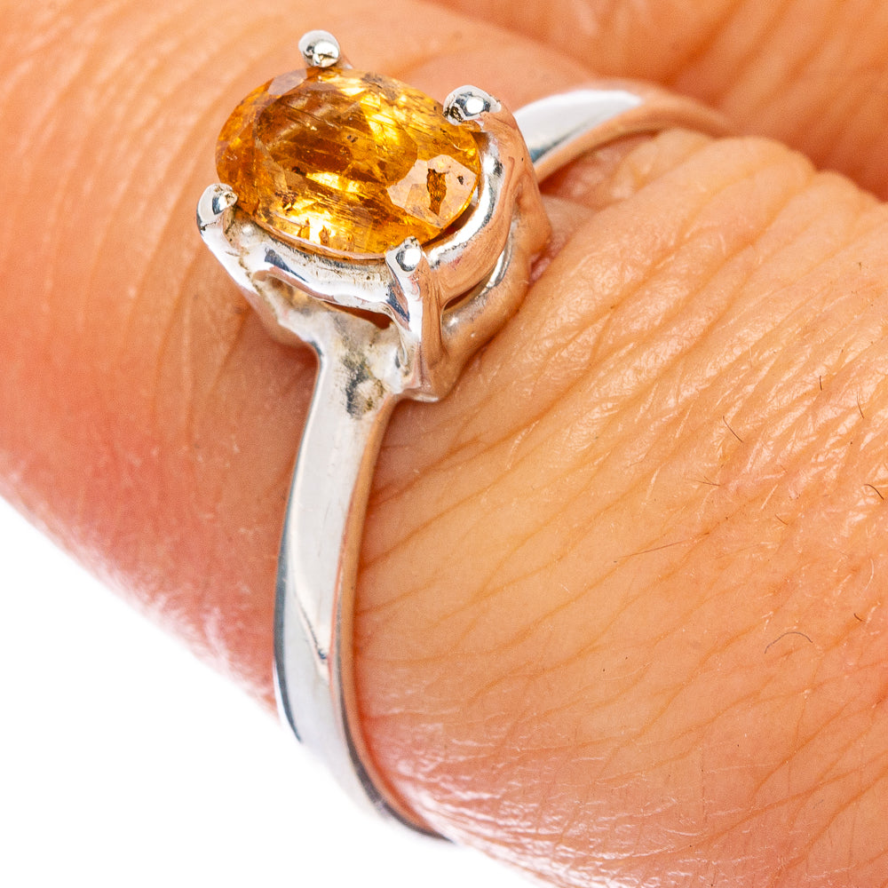Rare Golden Imperial Topaz Ring Size 7.75 (925 Sterling Silver) R146615
