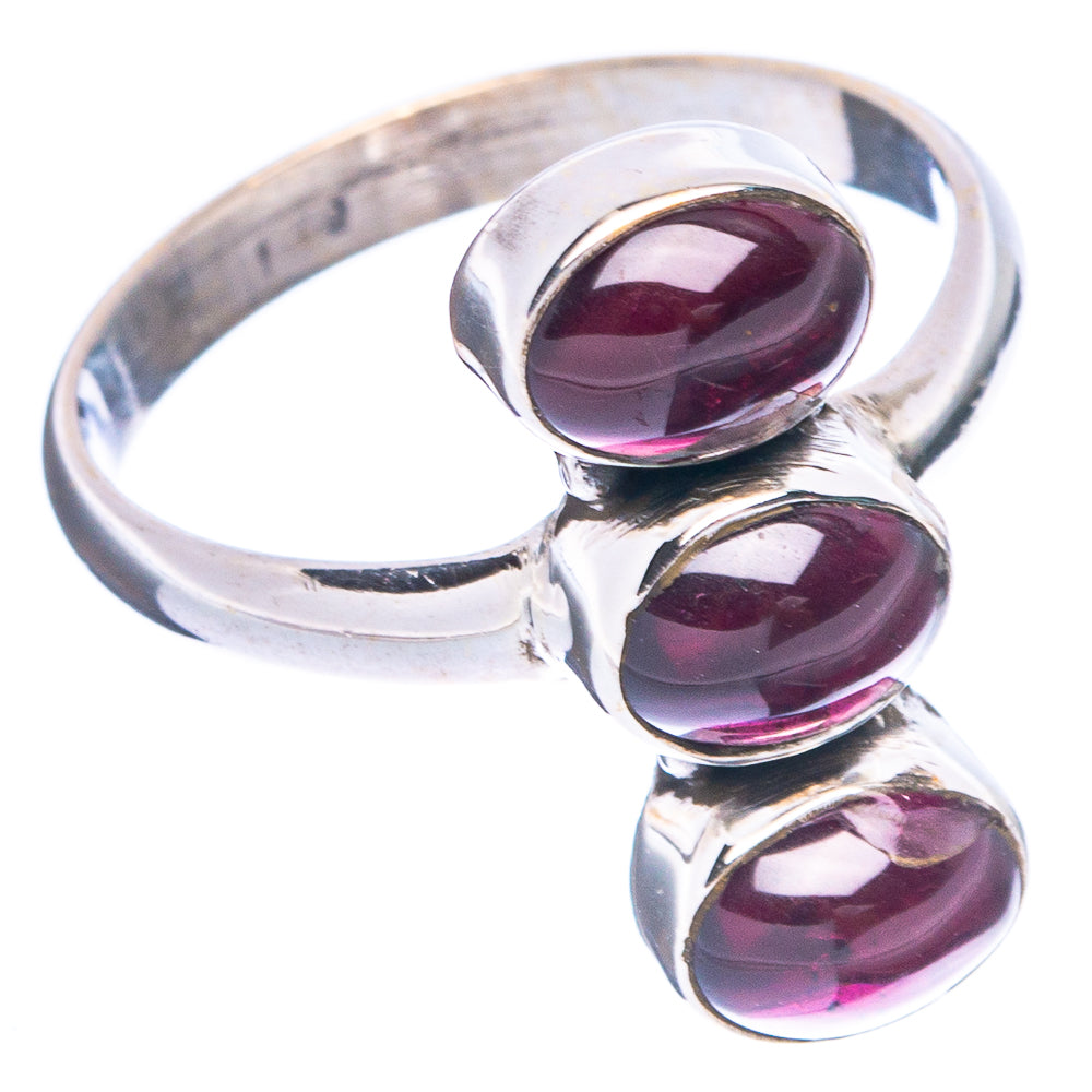 Garnet Dainty Ring Size 7 (925 Sterling Silver) R5291
