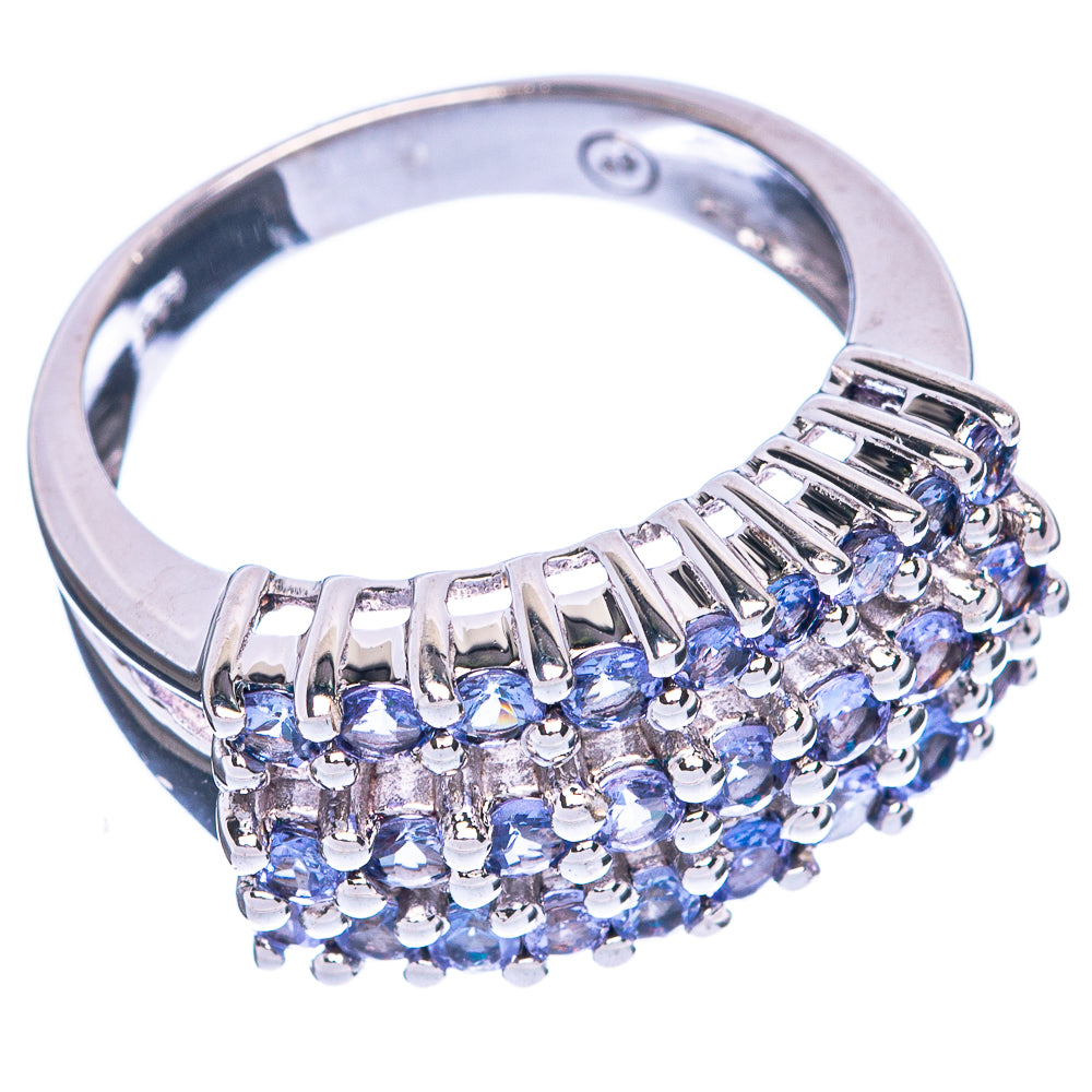 Rare Faceted Tanzanite Ring Size 7.75 (925 Sterling Silver) R1299