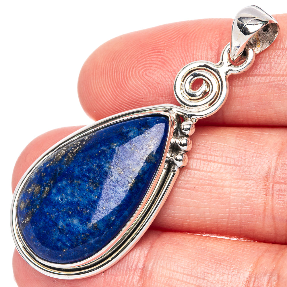 Lapis Lazuli 925 Sterling Silver Pendant 2" (925 Sterling Silver) P41930