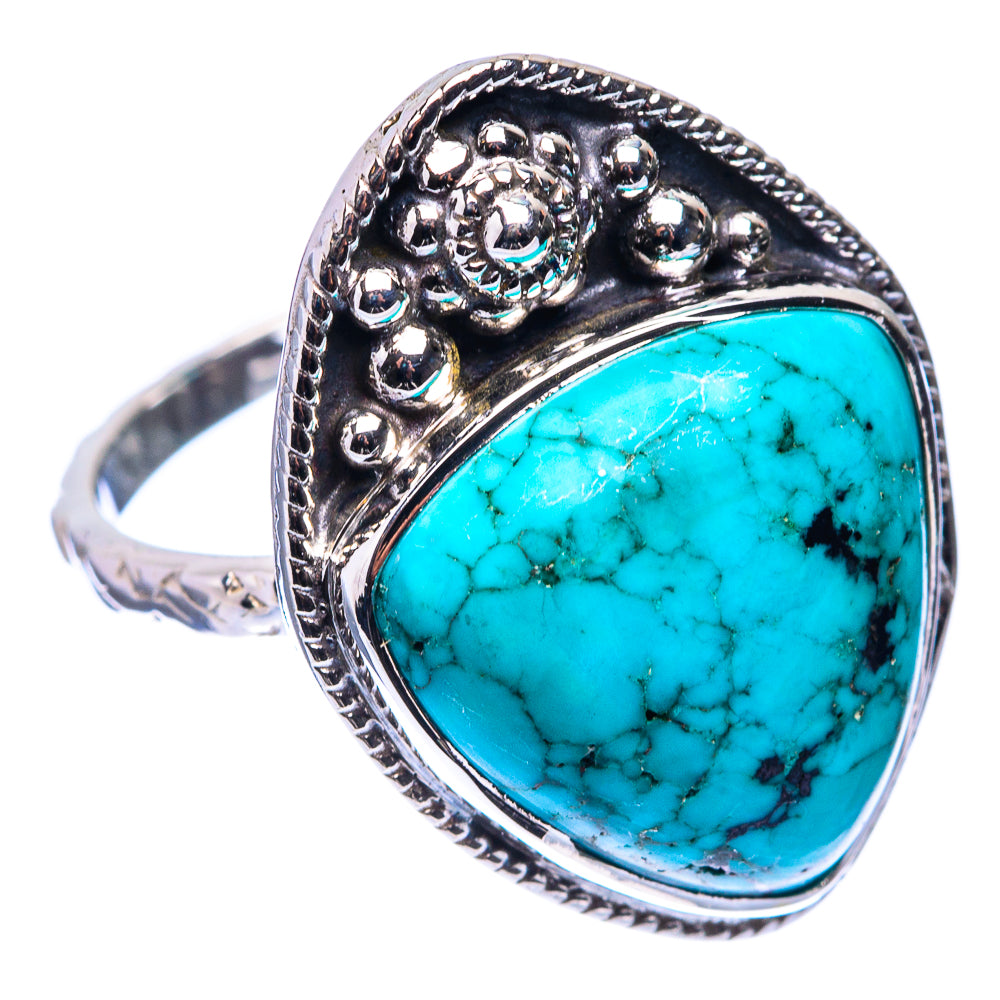 Premium Tibetan Turquoise Ring Size 8 (925 Sterling Silver) R141763
