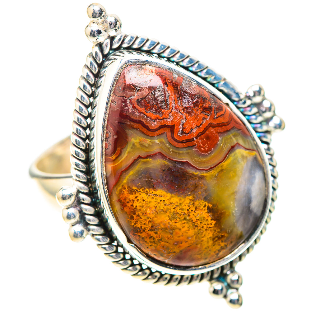 Crazy Lace Agate Ring Size 7.25 (925 Sterling Silver) RING138826