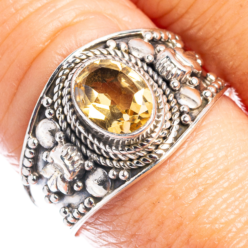 Citrine Ring Size 9 (.925 Sterling Silver)