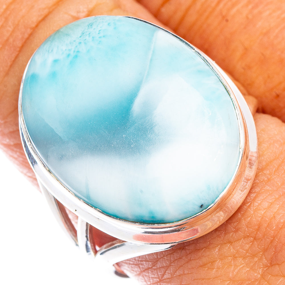 Larimar Ring Size 9 (925 Sterling Silver) R7036