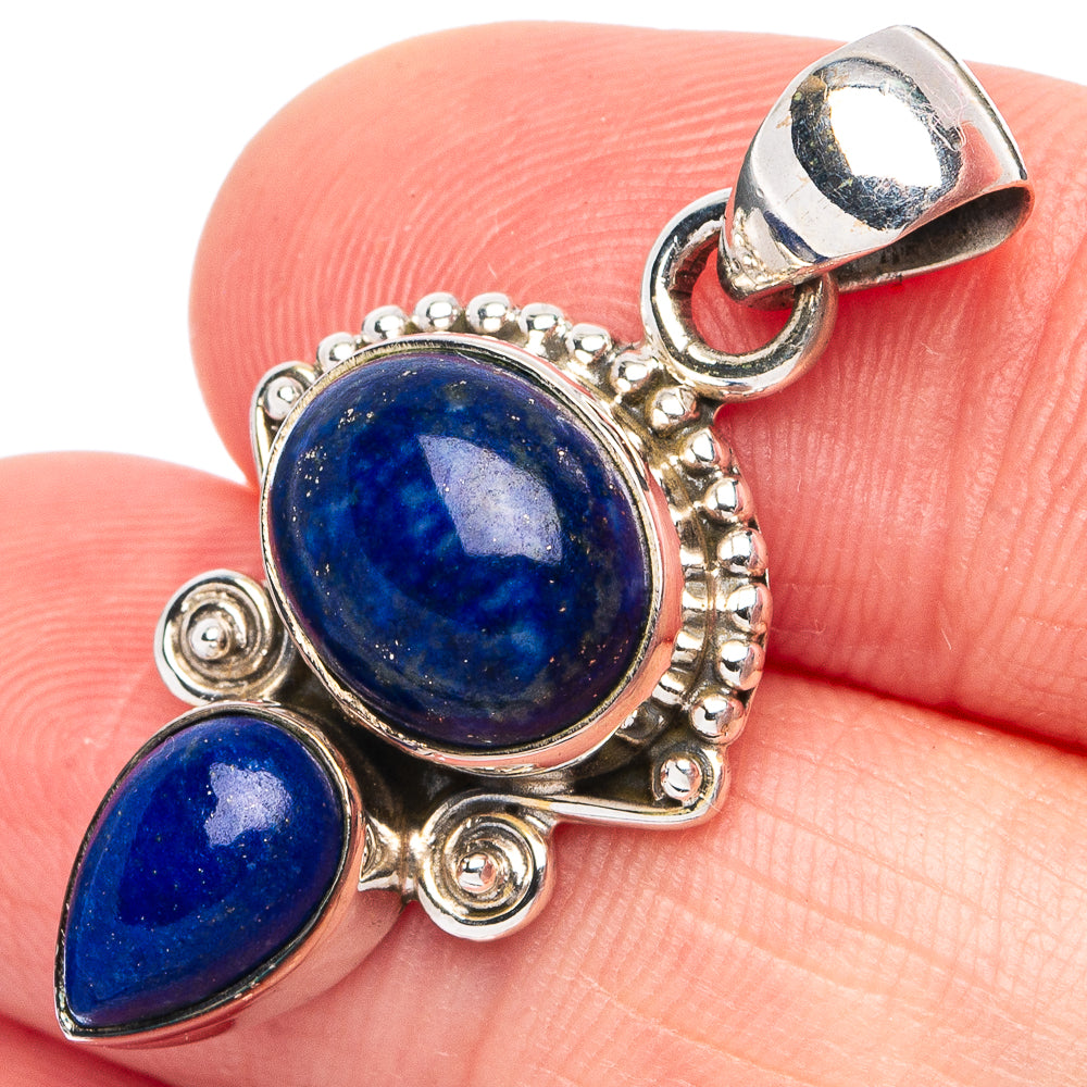 Lapis Lazuli Pendant 1 1/4" (925 Sterling Silver) P45413