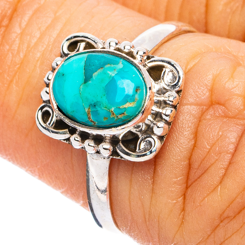 Mohave Turquoise Ring Size 6 (925 Sterling Silver) R8333