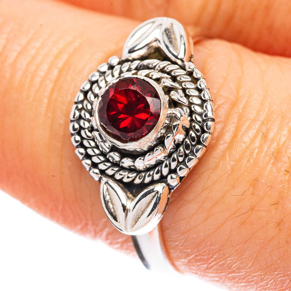 Value Garnet Ring Size 8 (925 Sterling Silver) R3173