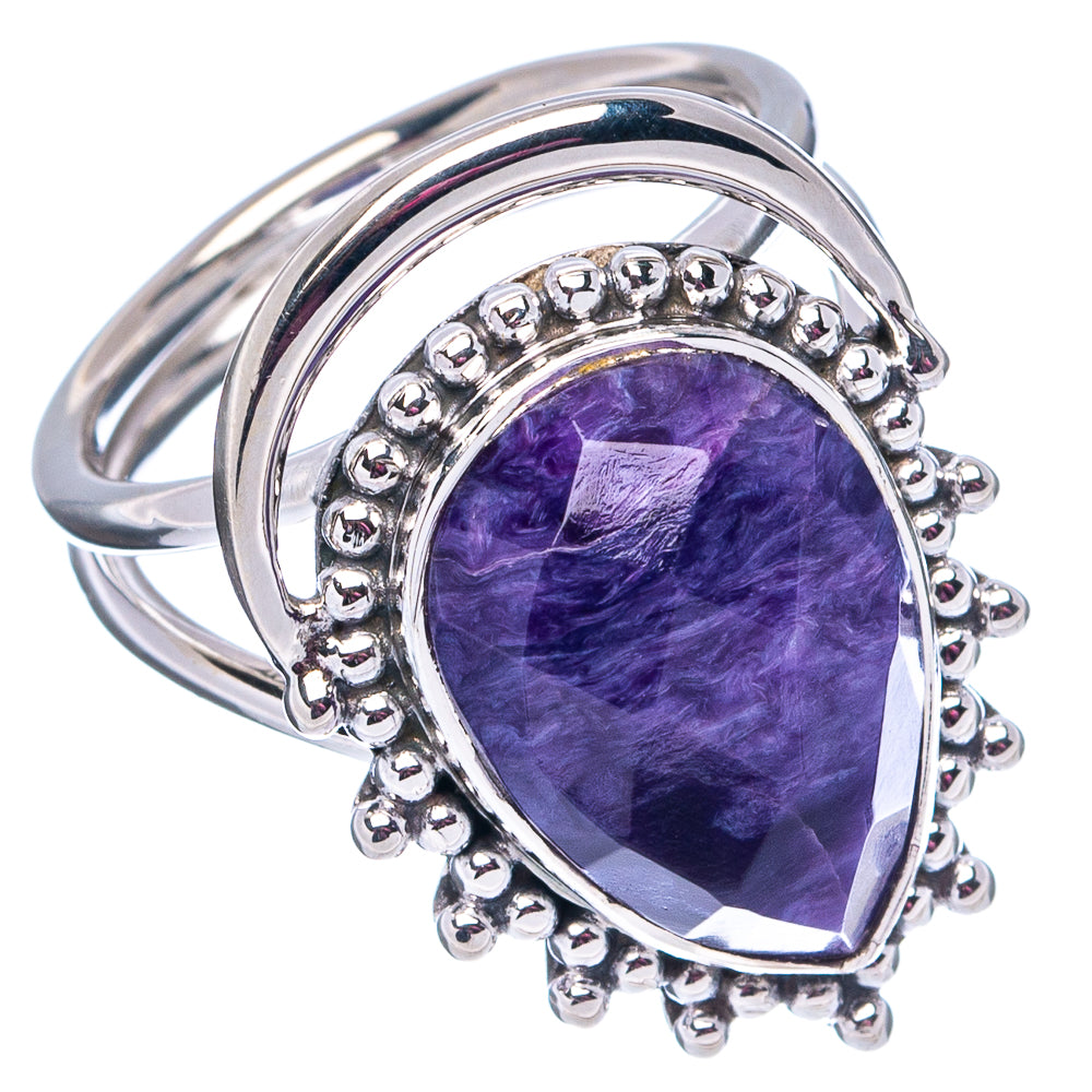 Premium Charoite Ring Size 5.75 (.925 Sterling Silver)