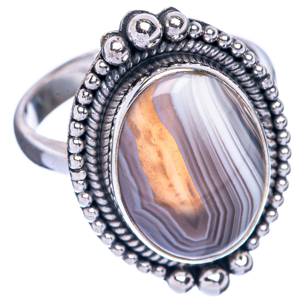 Botswana Agate Ring Size 9 (925 Sterling Silver) R144711